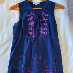 Vintage dark purple lace tunic top size S